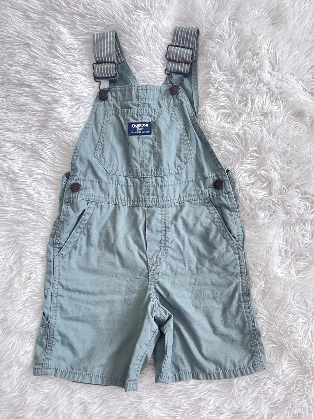 OshKosh B'gosh Light Blue Short Denim Overalls